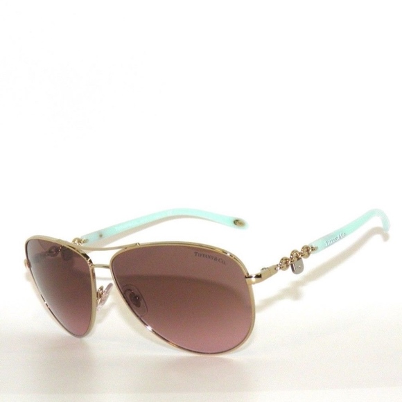 Tiffany & Co. Accessories - Tiffany & Co 3034 Gold brown Rose Sunglasses New